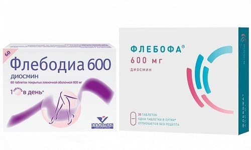 Для улучшения оттока венозной крови пациентам рекомендуется применять препараты Флебодиа и Флебофа