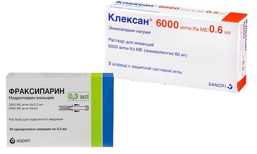 Для предупреждения развития тромбоза пациентам могут назначаться лекарства Фраксипарин или Клексан