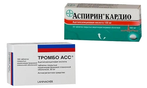 При болезнях сердца и сосудов назначают препараты Тромбоасс или Аспирин Кардио